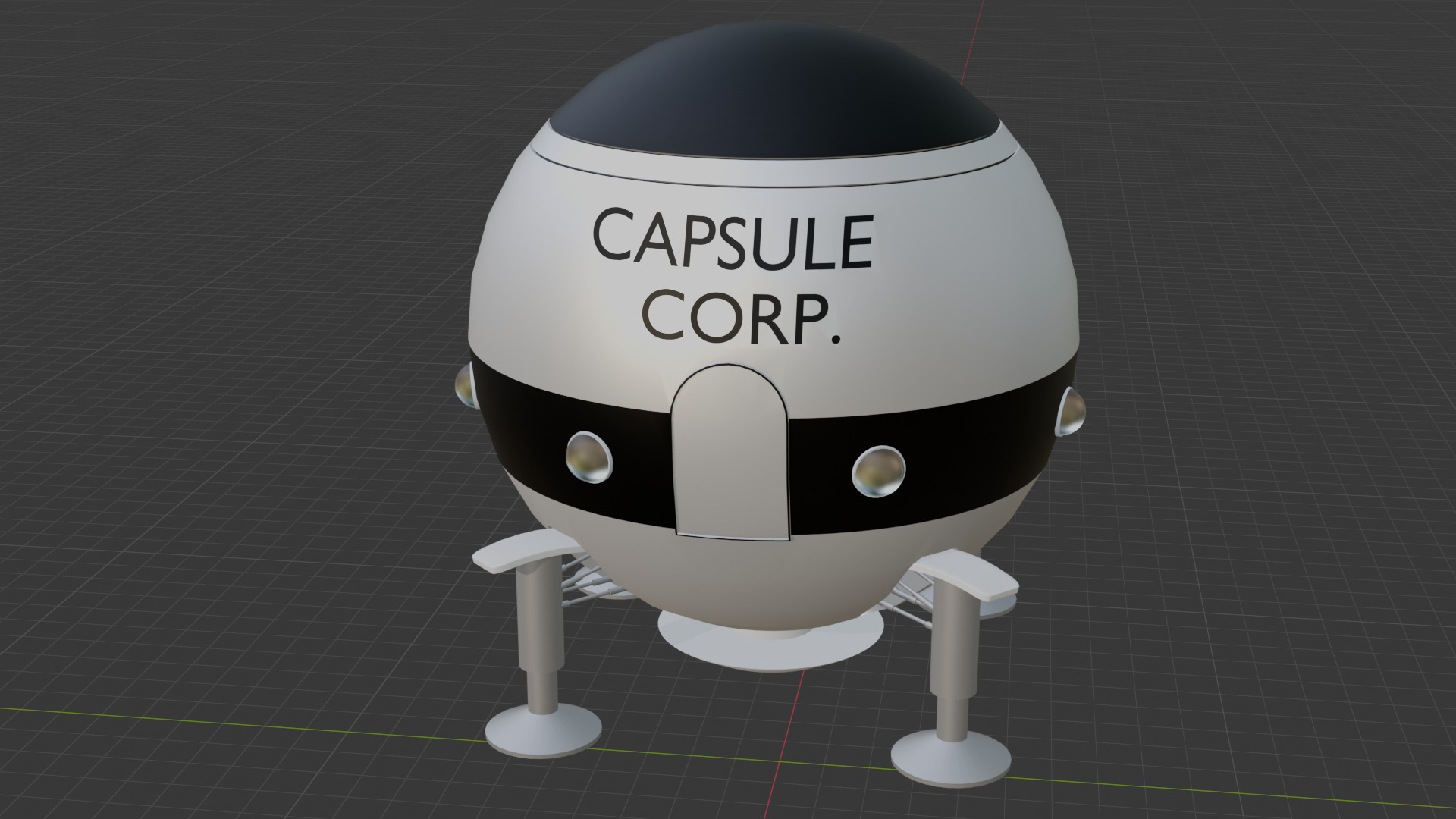 Dragon ball z Capsule corp spaceship 3D model_1