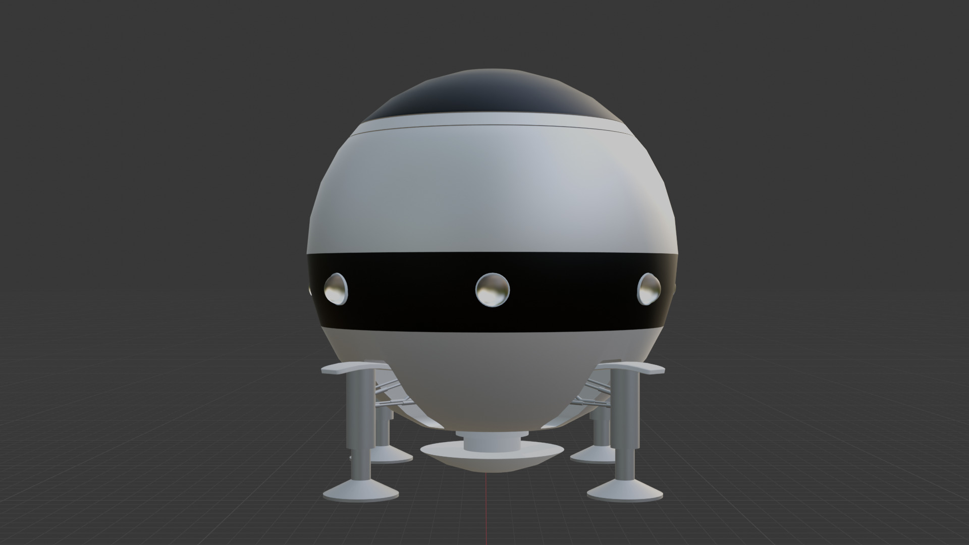 Dragon ball z Capsule corp spaceship 3D model_2