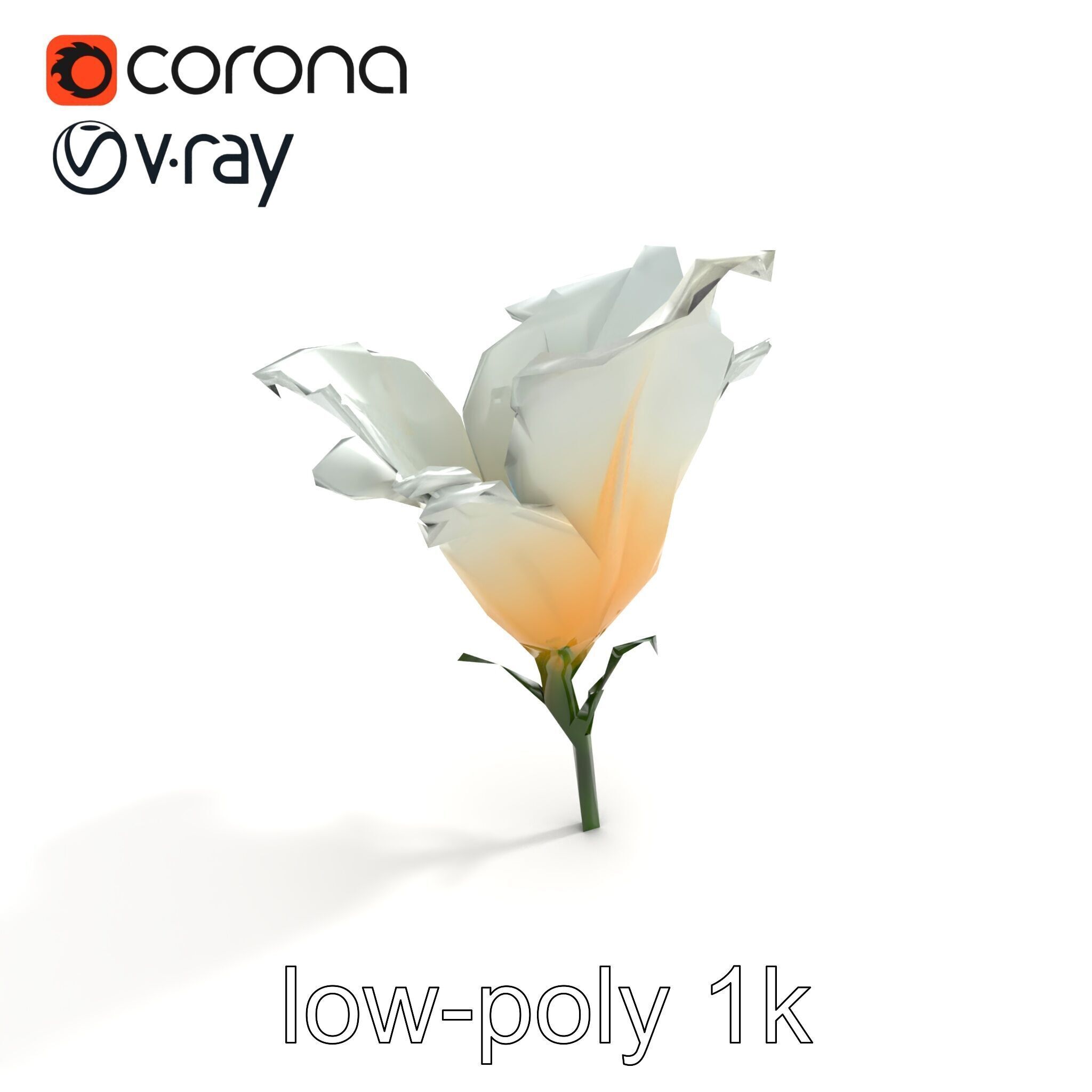 Mystical Swirl Petal Flower model pack Low-poly 3D model_9