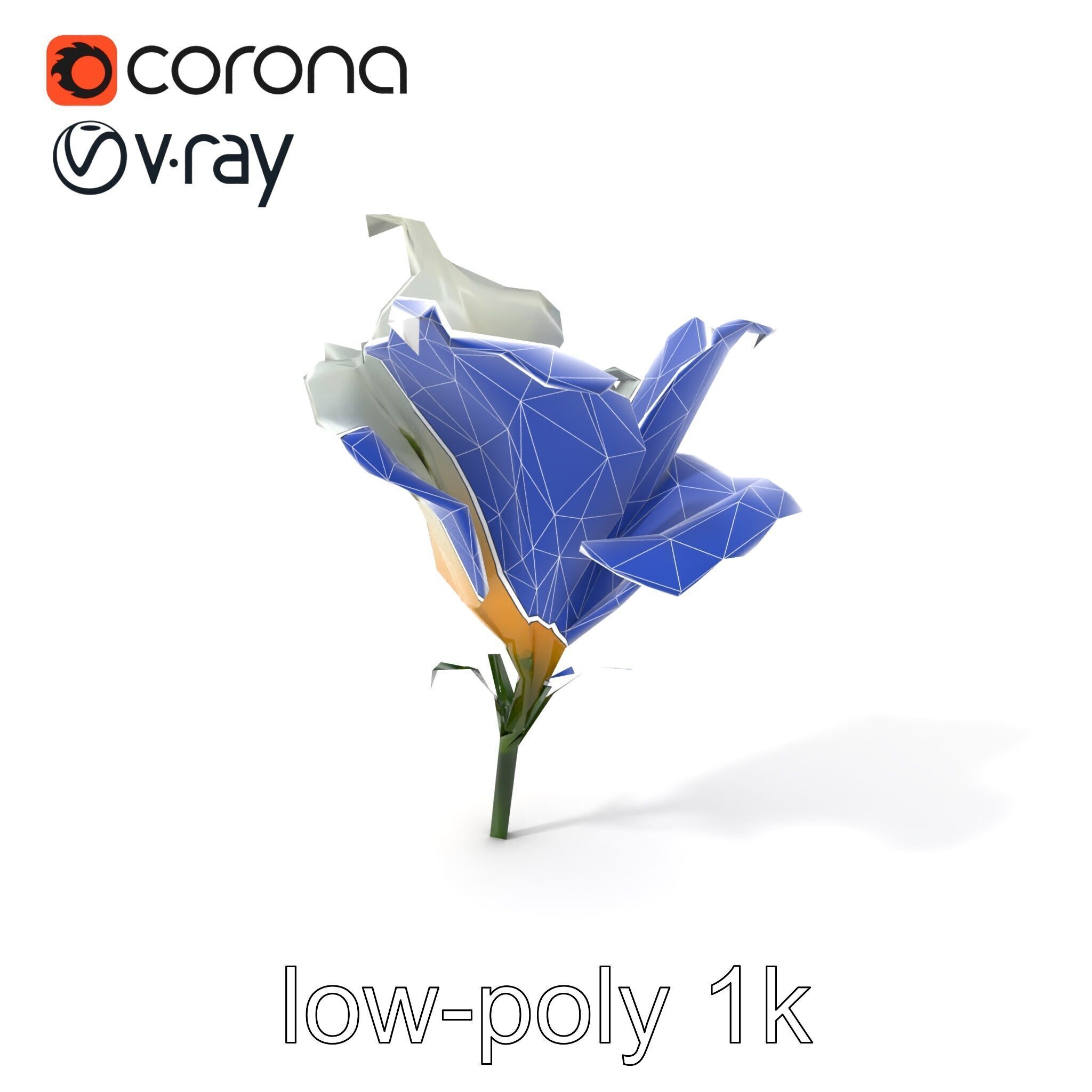 Mystical Swirl Petal Flower model pack Low-poly 3D model_7