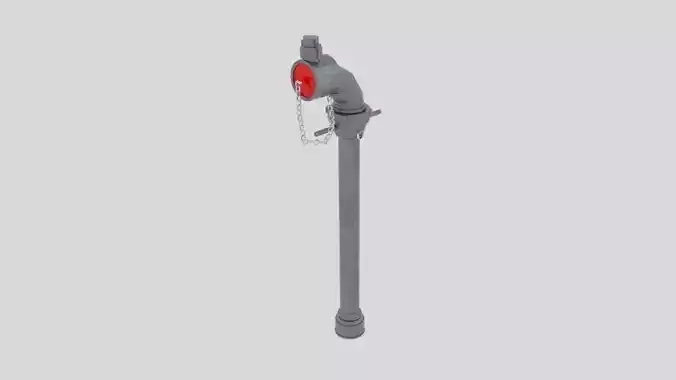 Single Stand Pipe Low-poly 3D model