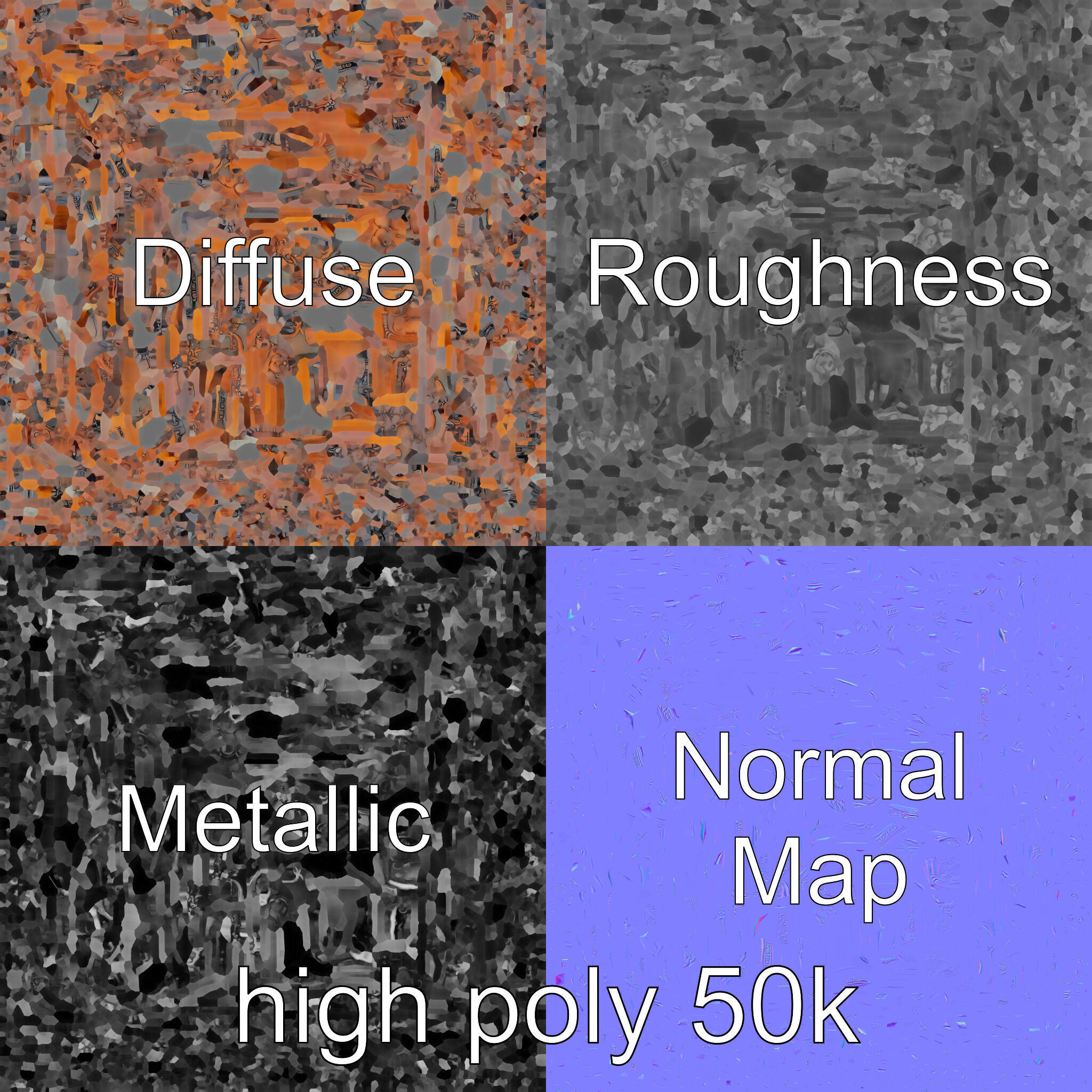 Enchanted Carved Treasure Chest model pack Low-poly 3D model_3