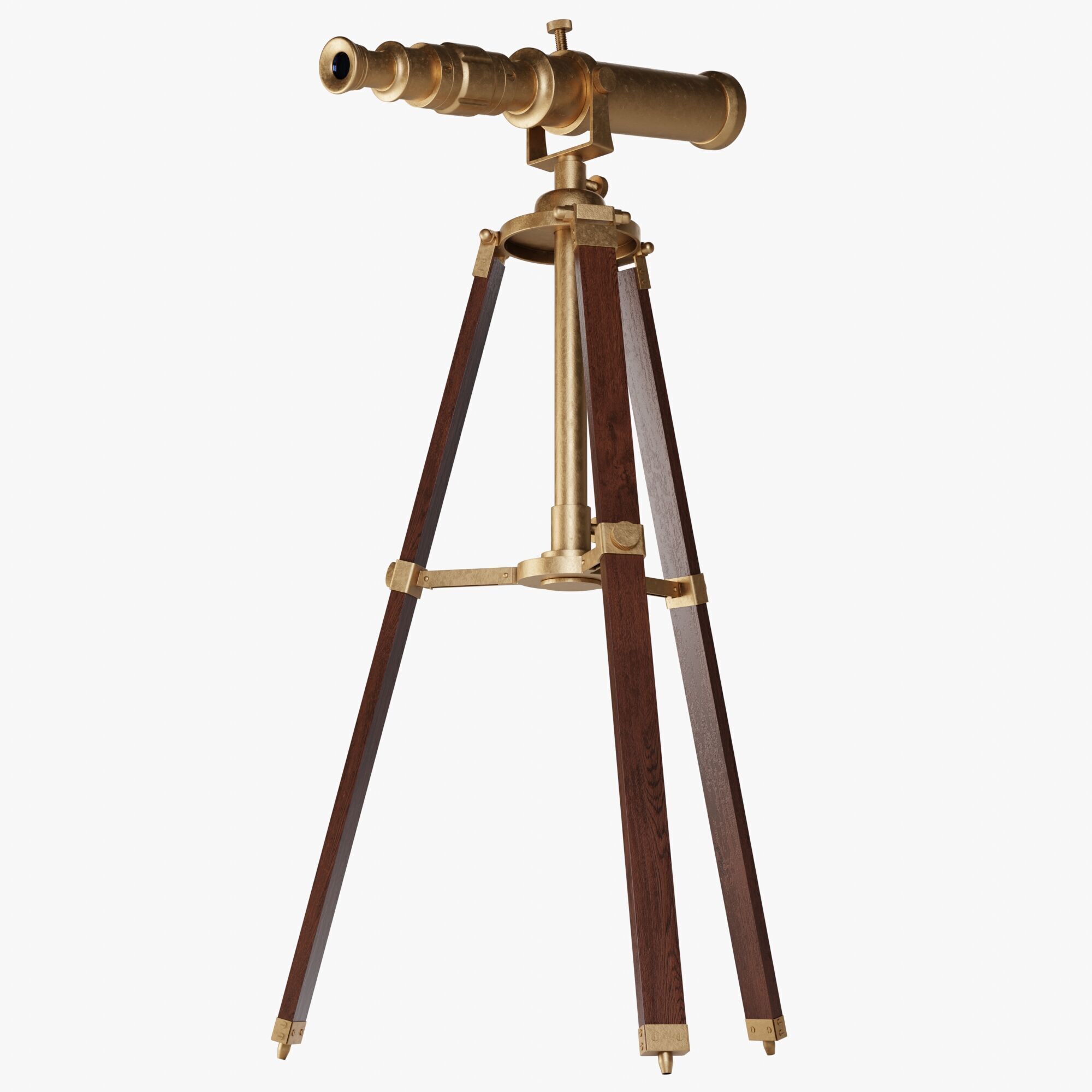 Vintage Telescope 3D model_6