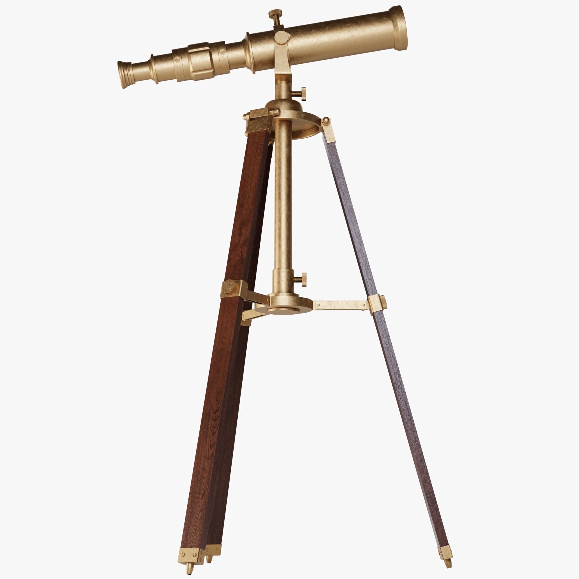 Vintage Telescope 3D model_5
