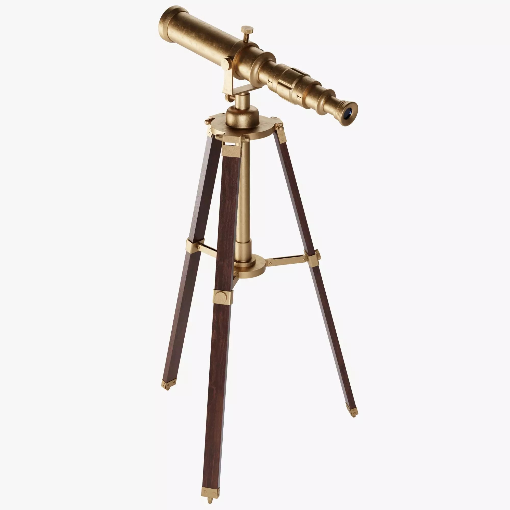 Vintage Telescope 3D model_0