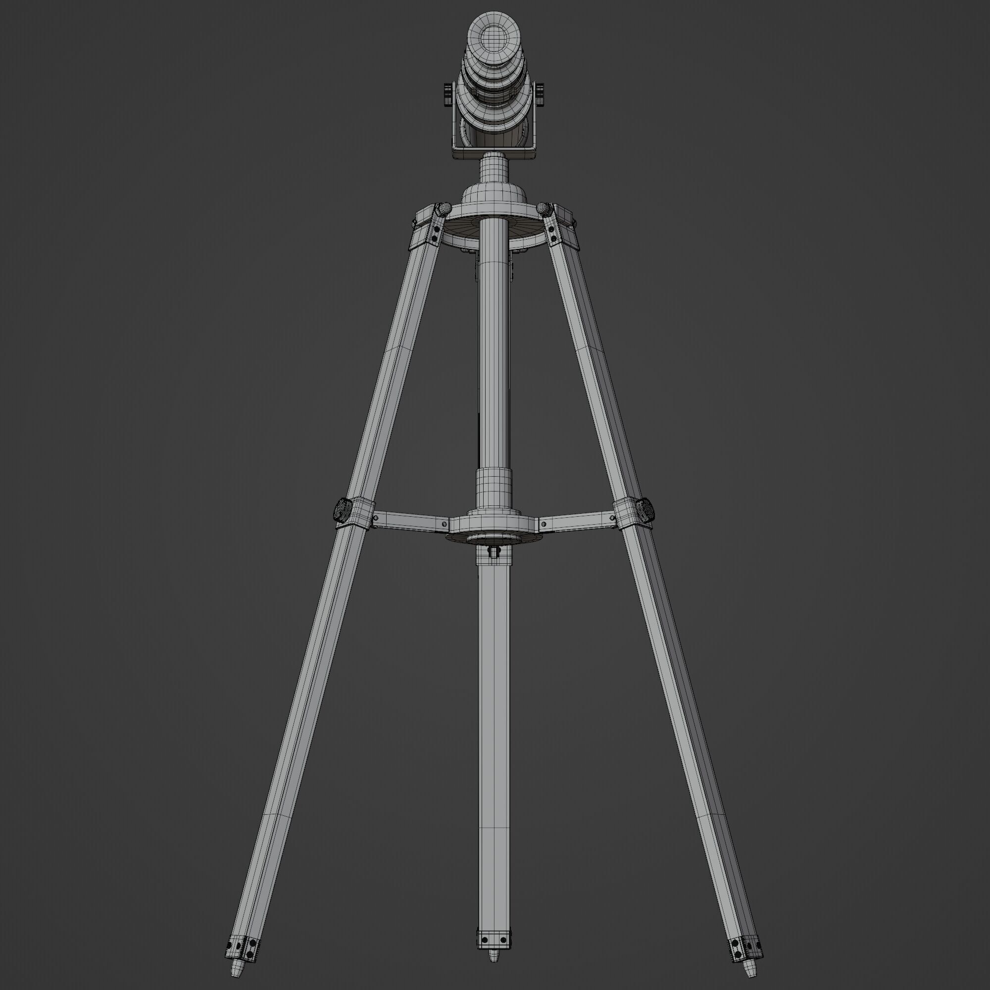 Vintage Telescope 3D model_15