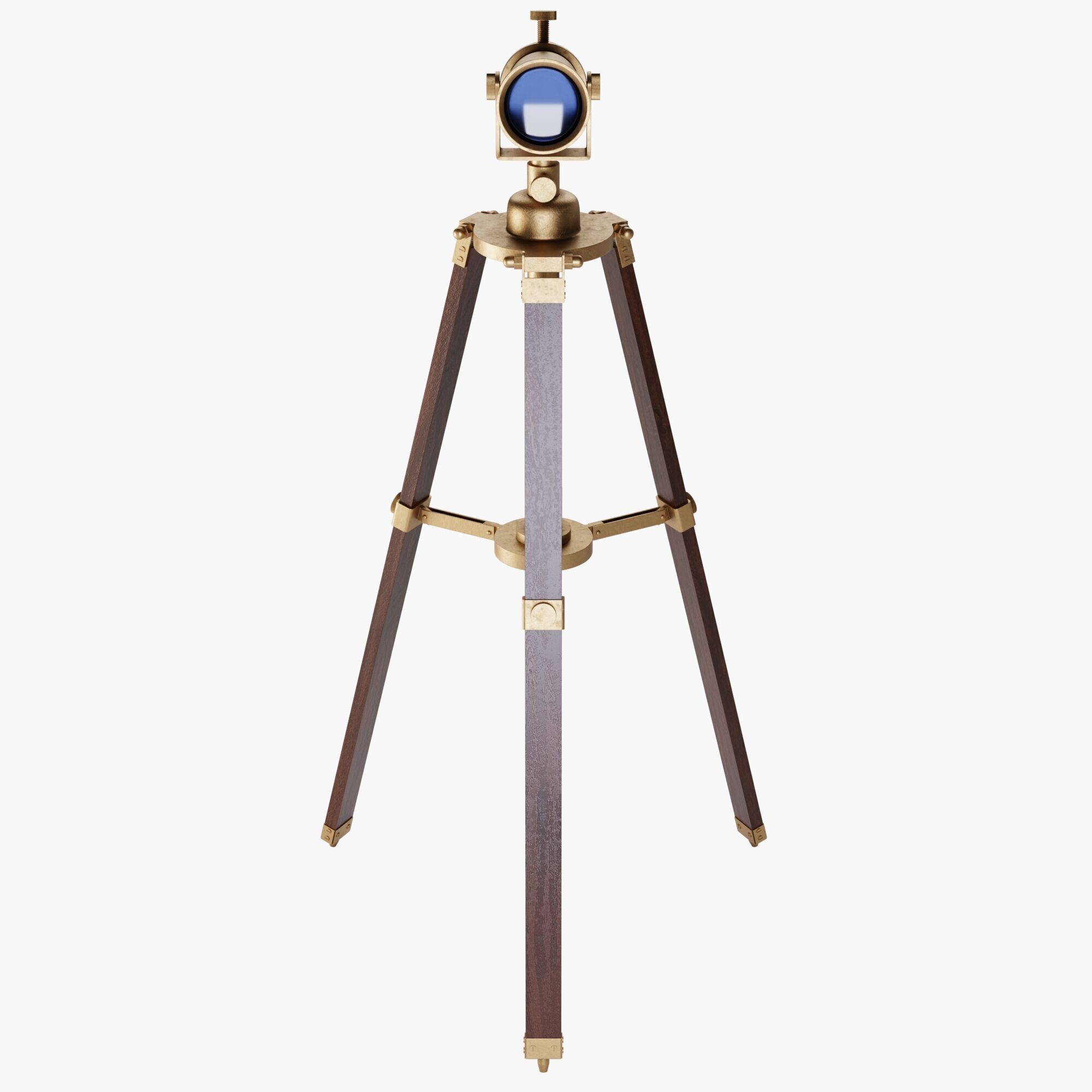 Vintage Telescope 3D model_3