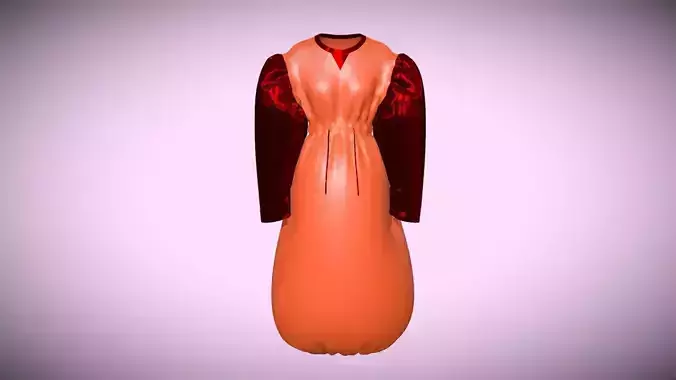 Girls Outdoor Dress-Metaverse In Low Poly