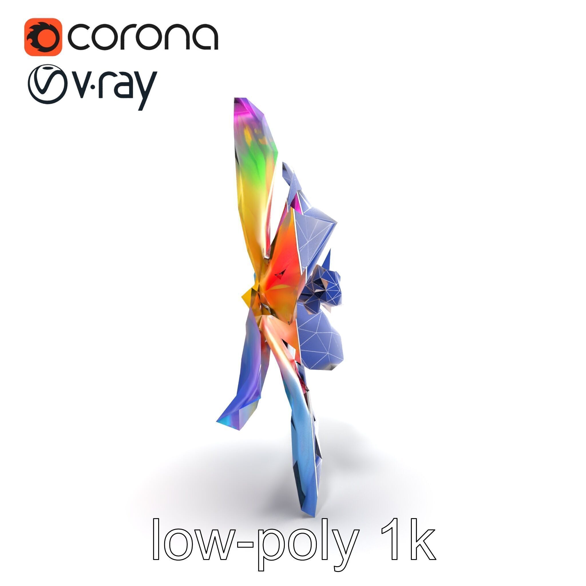 Mythical Phoenix Motif Treasure Chest model pack Low-poly 3D model_20