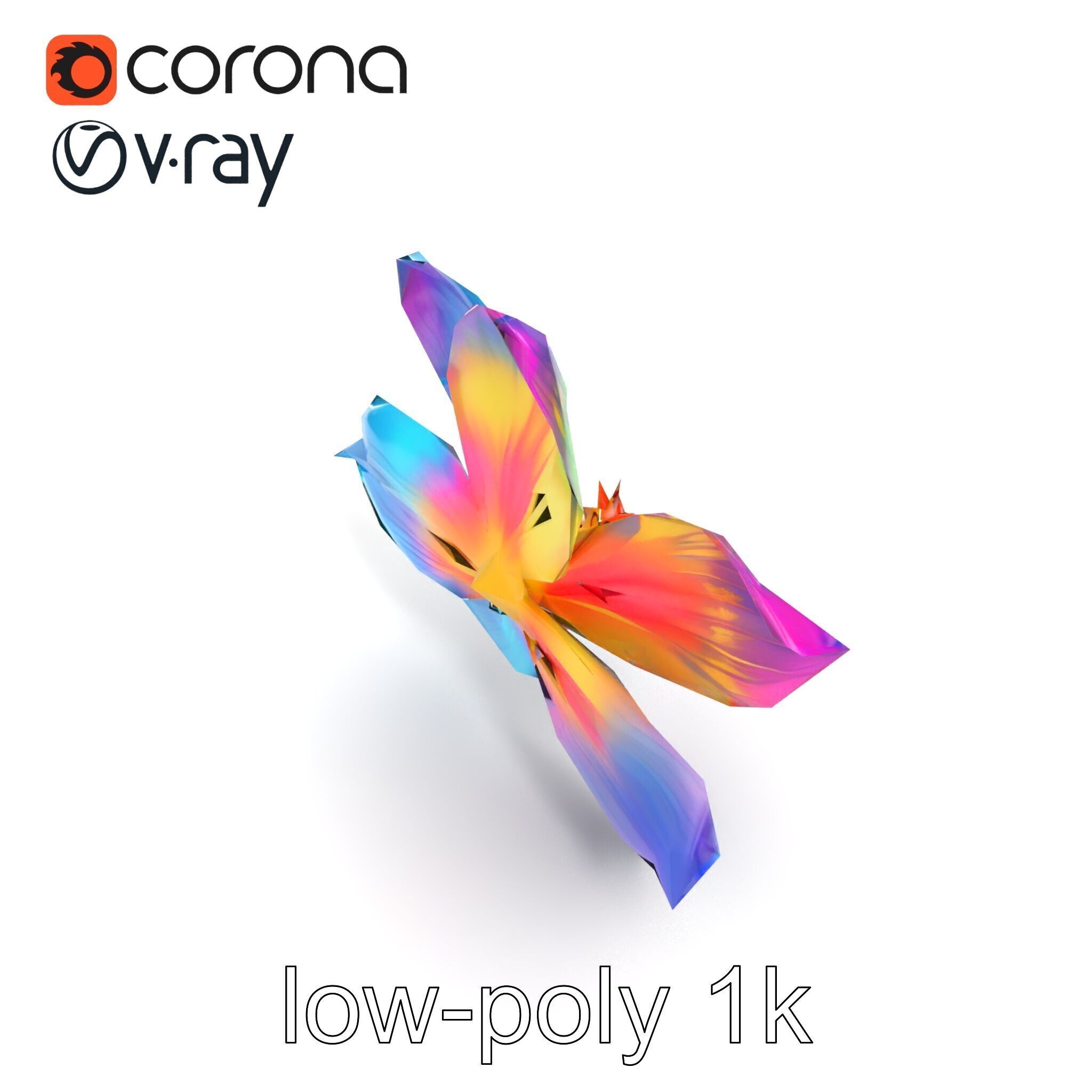 Mythical Phoenix Motif Treasure Chest model pack Low-poly 3D model_15