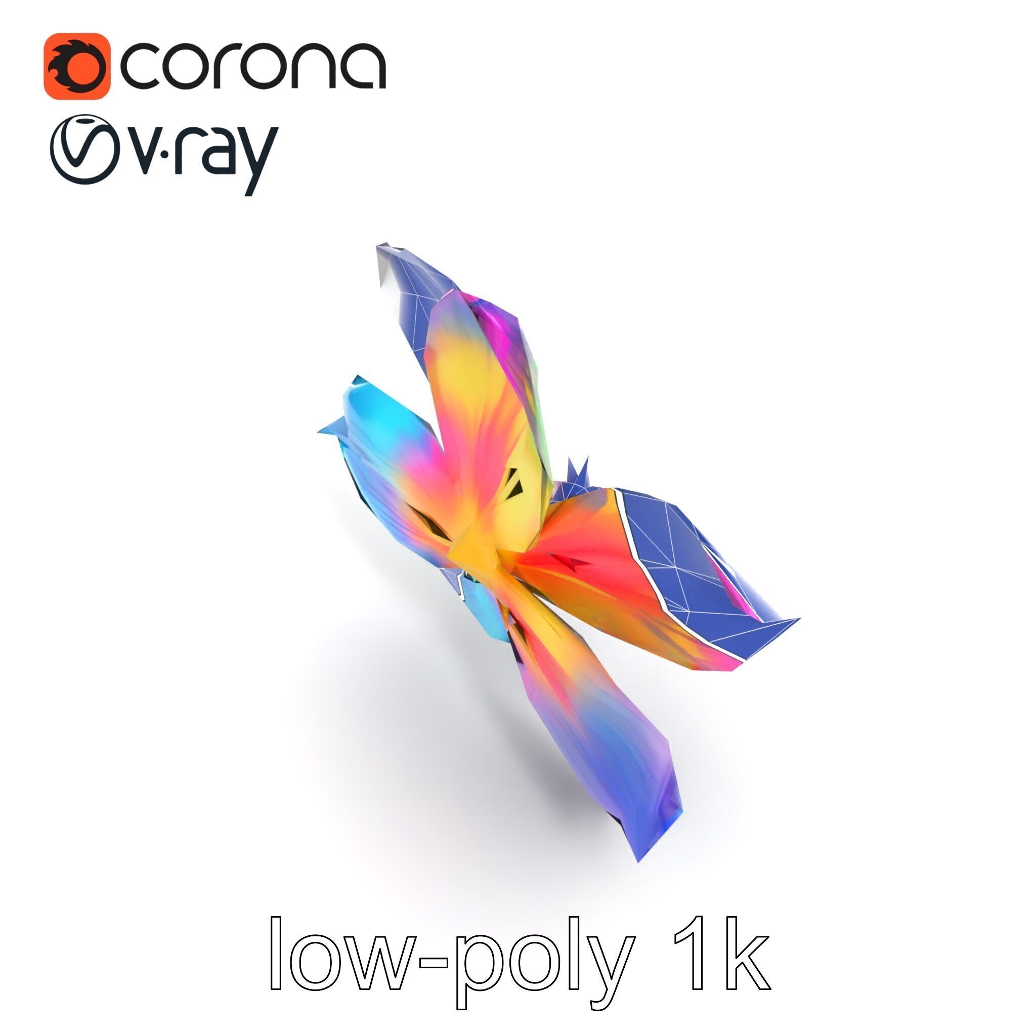 Mythical Phoenix Motif Treasure Chest model pack Low-poly 3D model_21