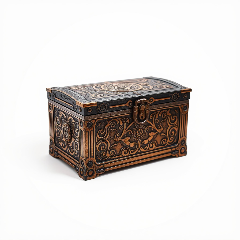 Arcane Chest Intricate Engraving Mystic Box model pack Low-poly 3D model_4