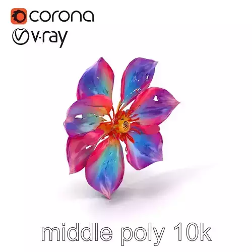 Mystical Flower Luminescent Petals model pack