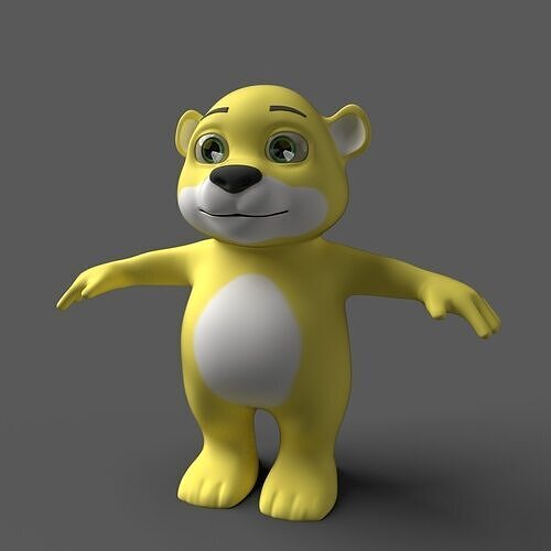 Cartoon Bear Fully Rigged  Animated 3D Character 3D model