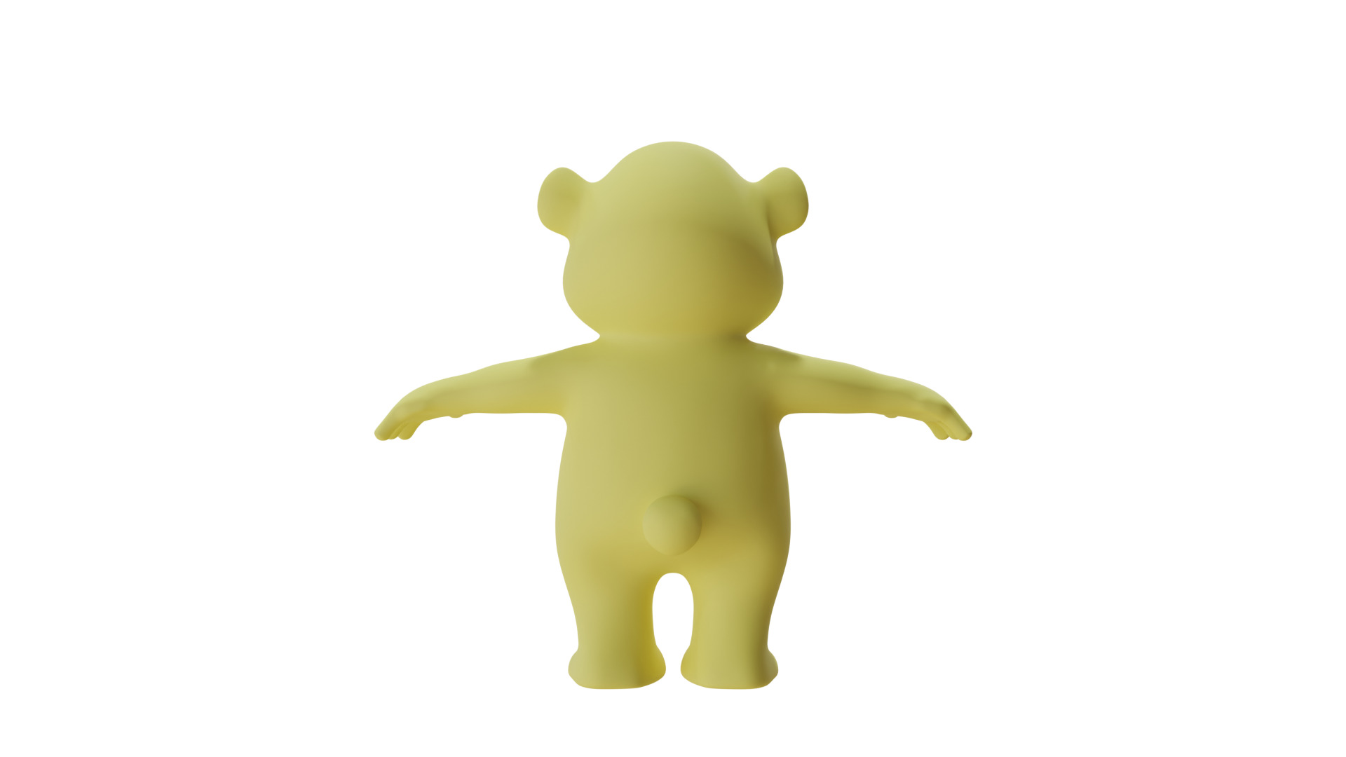 Cartoon Bear Fully Rigged Animated 3D Character 3D model_5