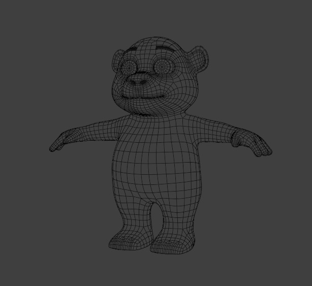 Cartoon Bear Fully Rigged Animated 3D Character 3D model_2