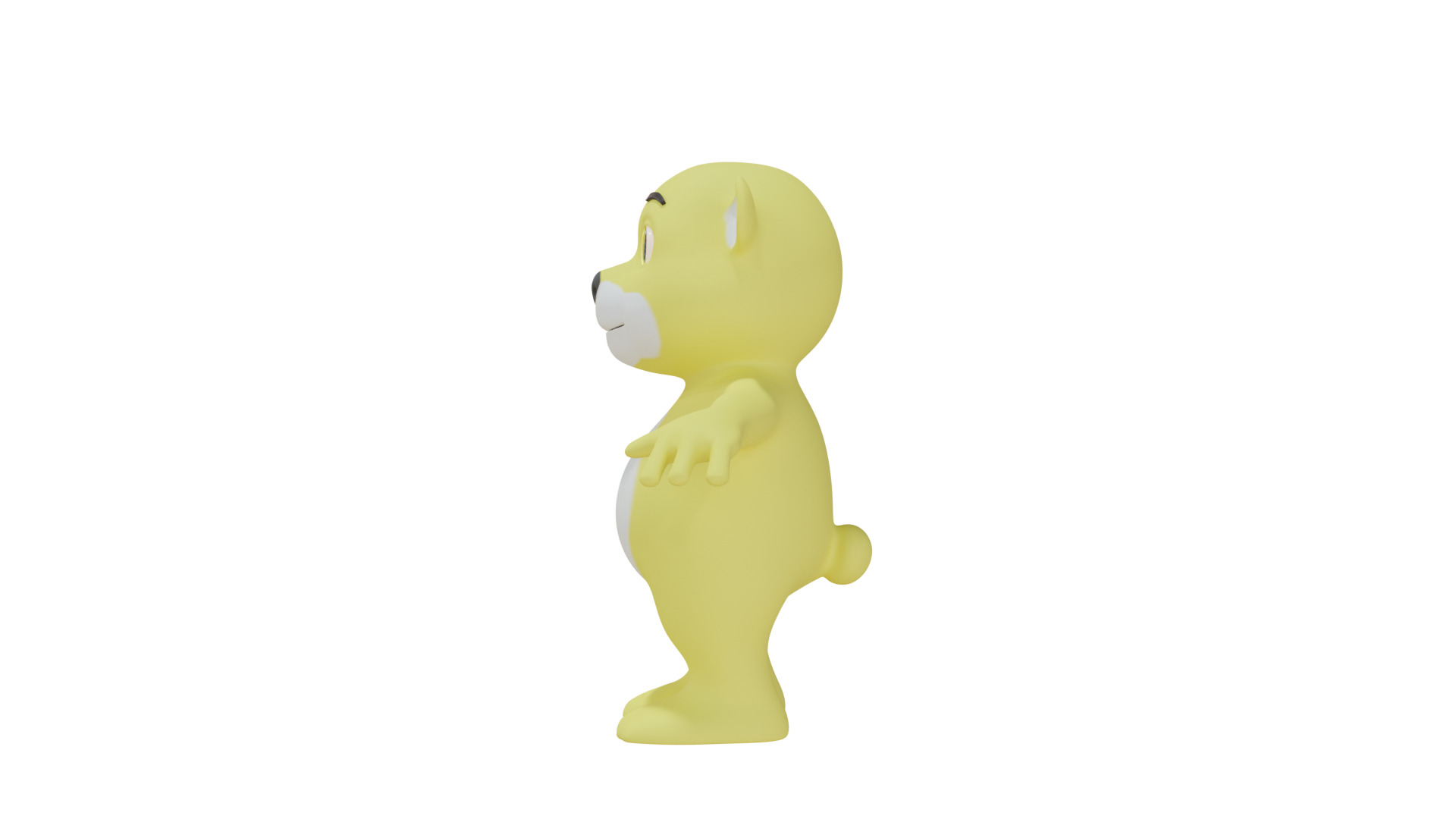 Cartoon Bear Fully Rigged Animated 3D Character 3D model_14