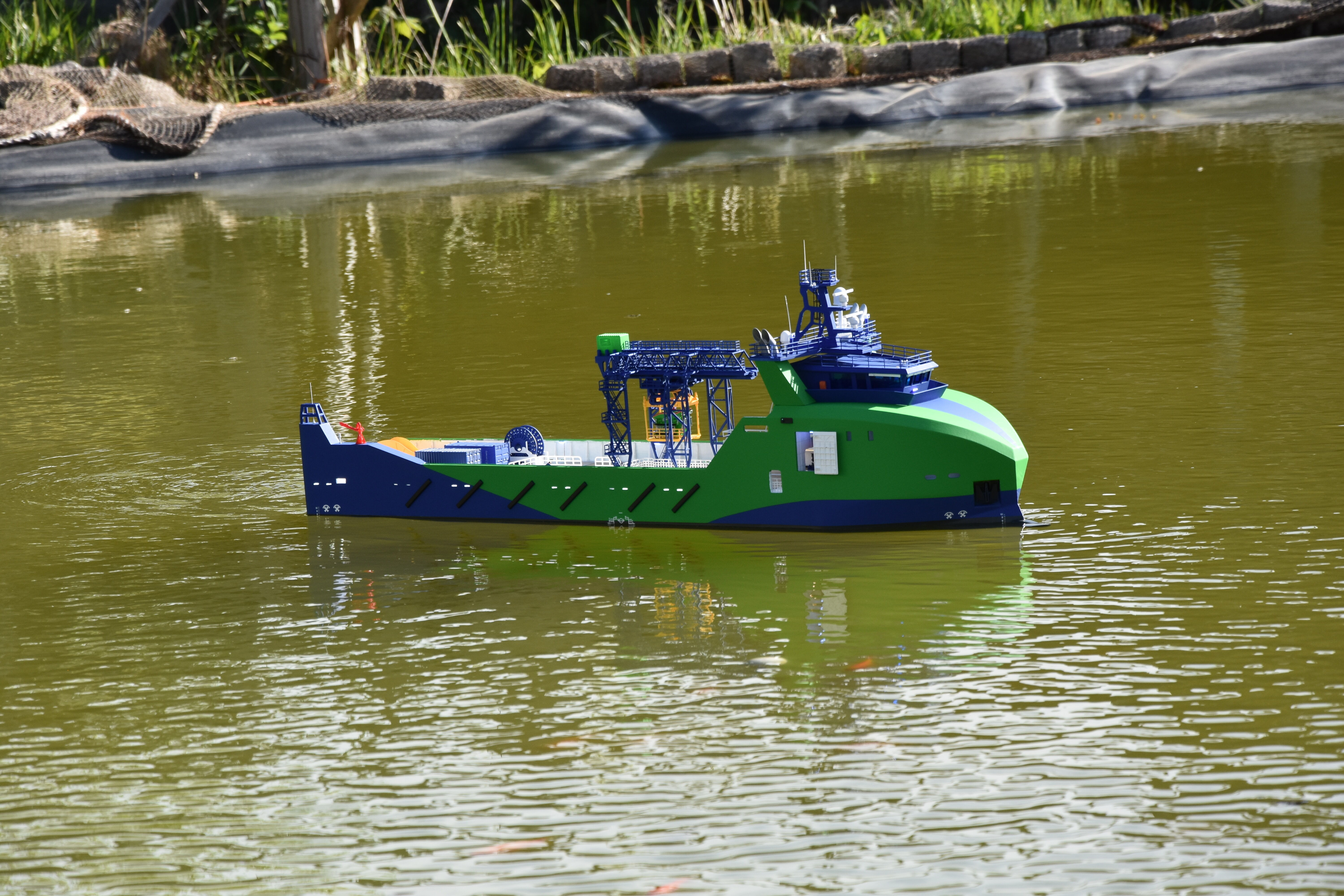 Diving support vessel 3D print model_2