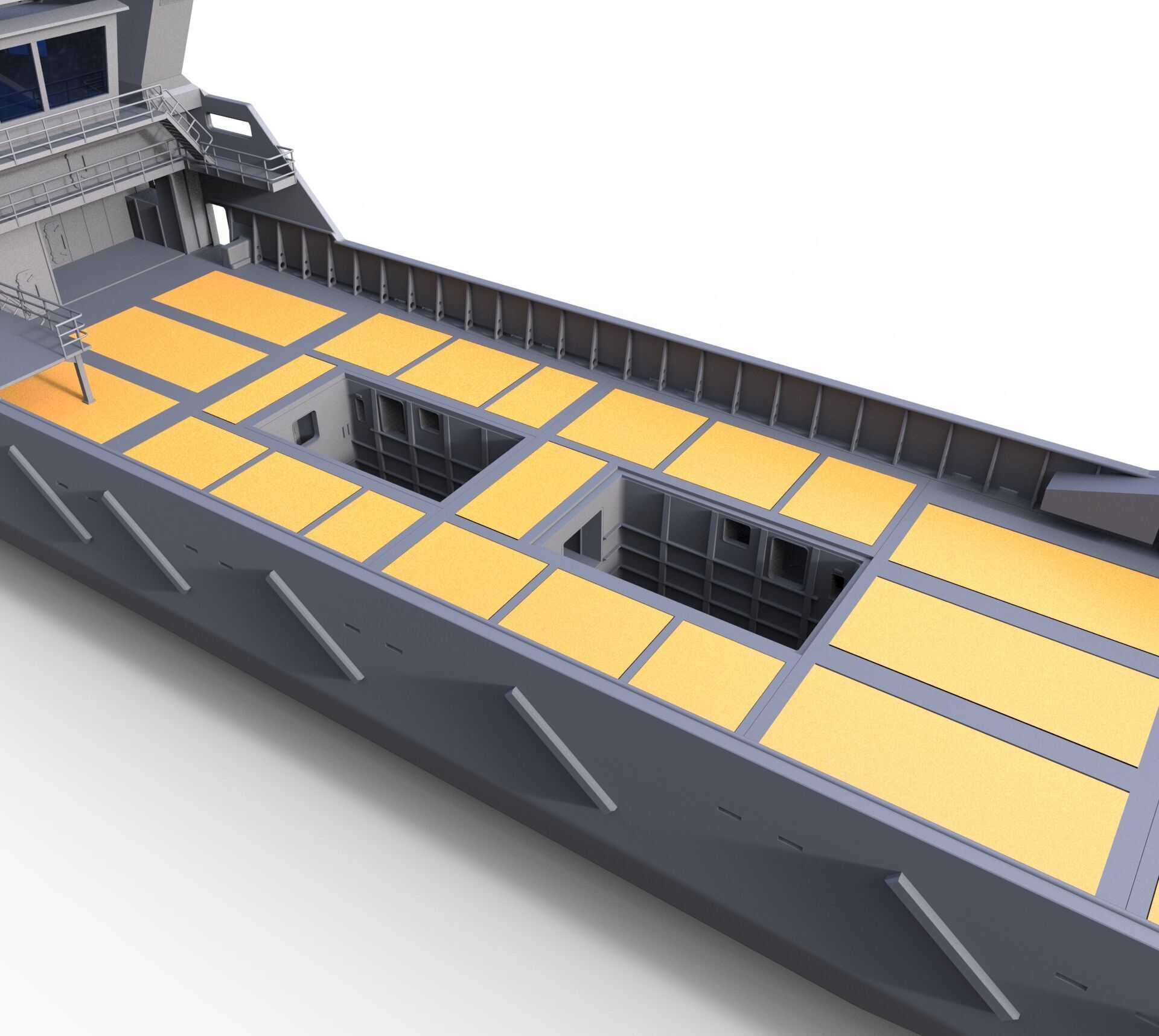 Diving support vessel 3D print model_9