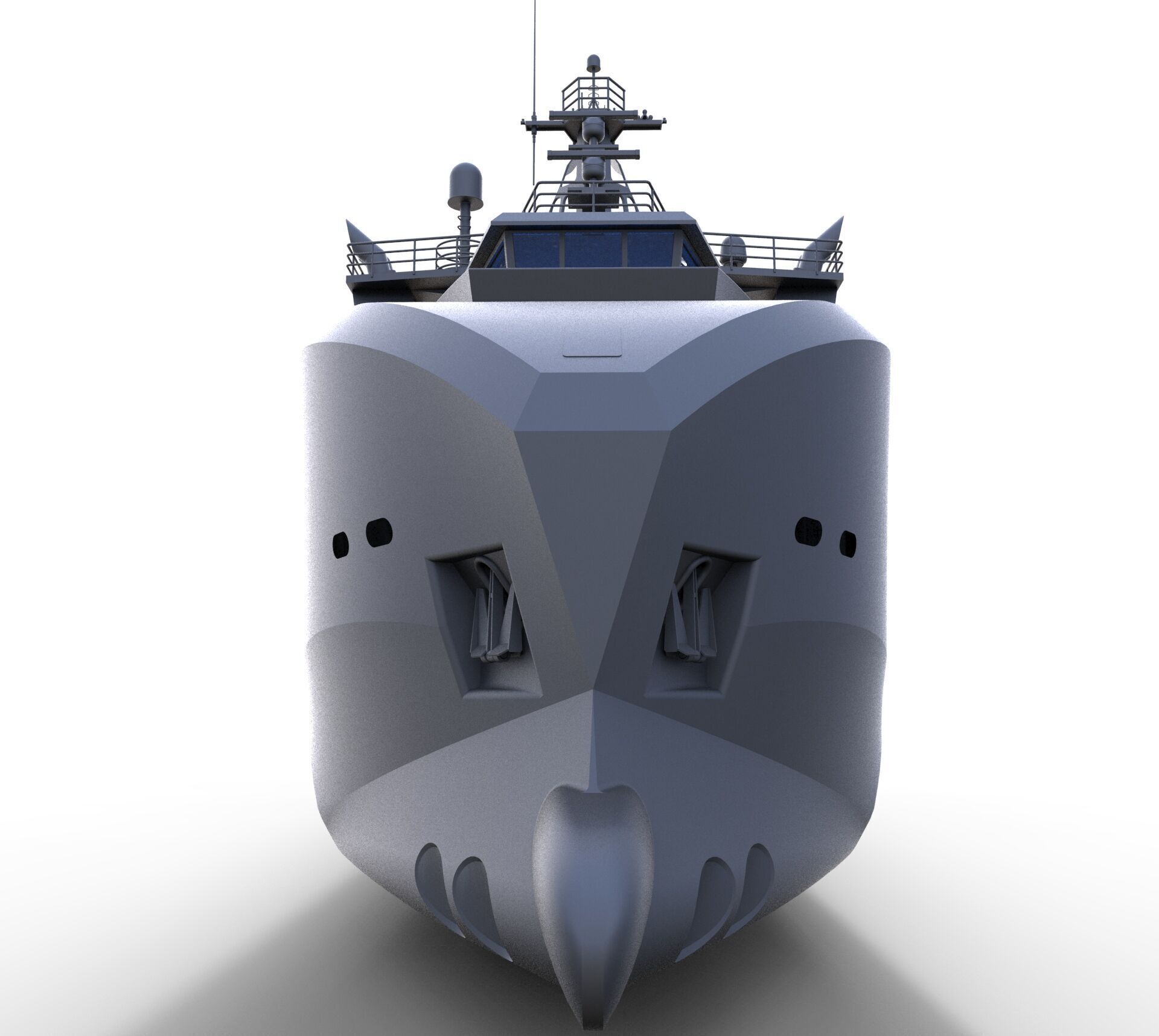Diving support vessel 3D print model_12