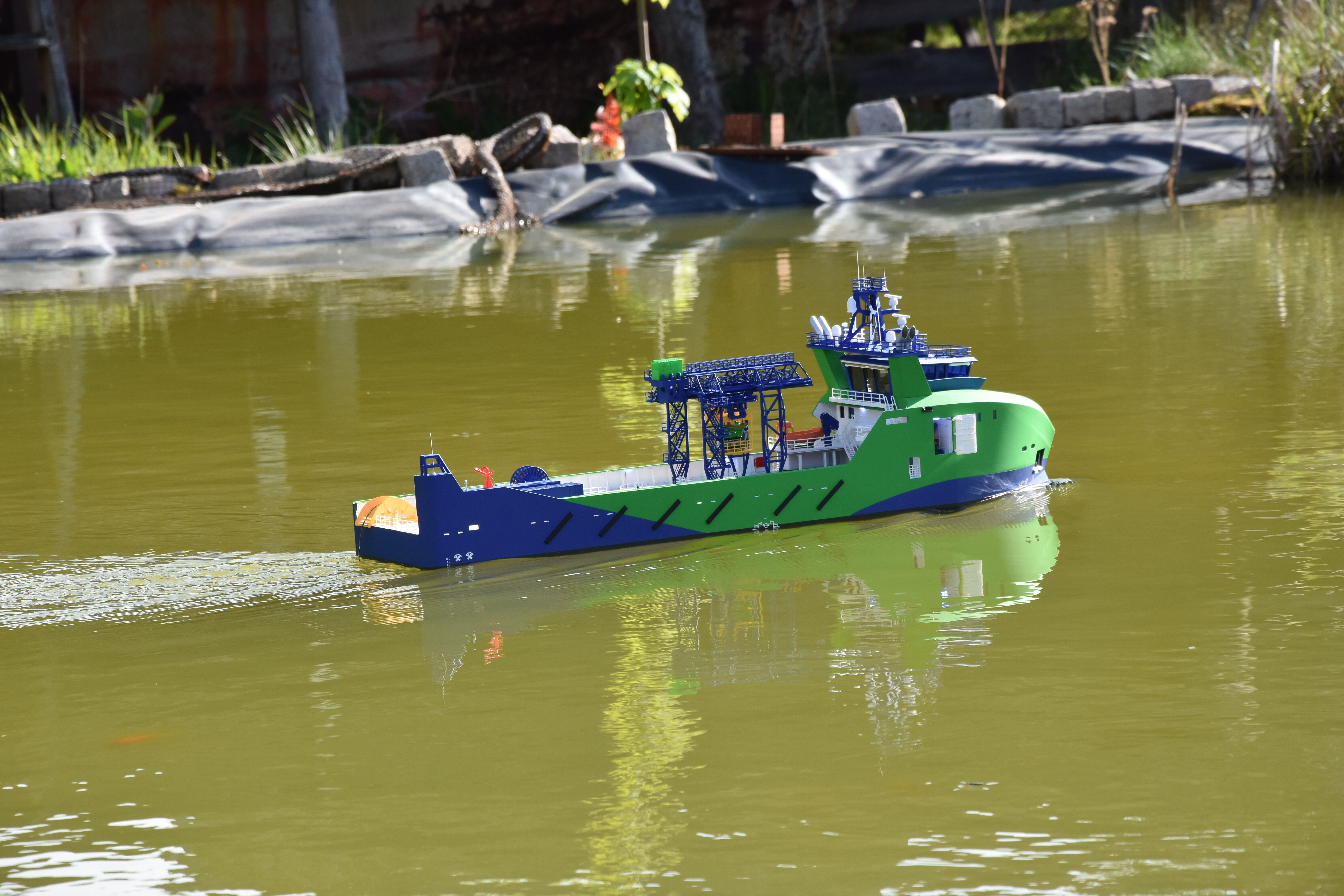 Diving support vessel 3D print model_3