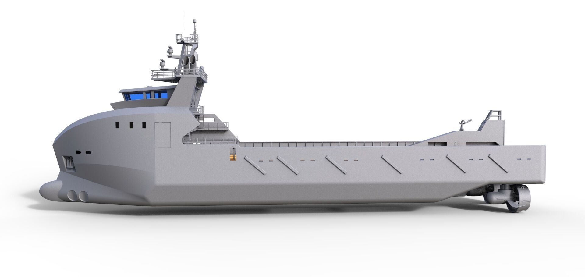 Diving support vessel 3D print model_7