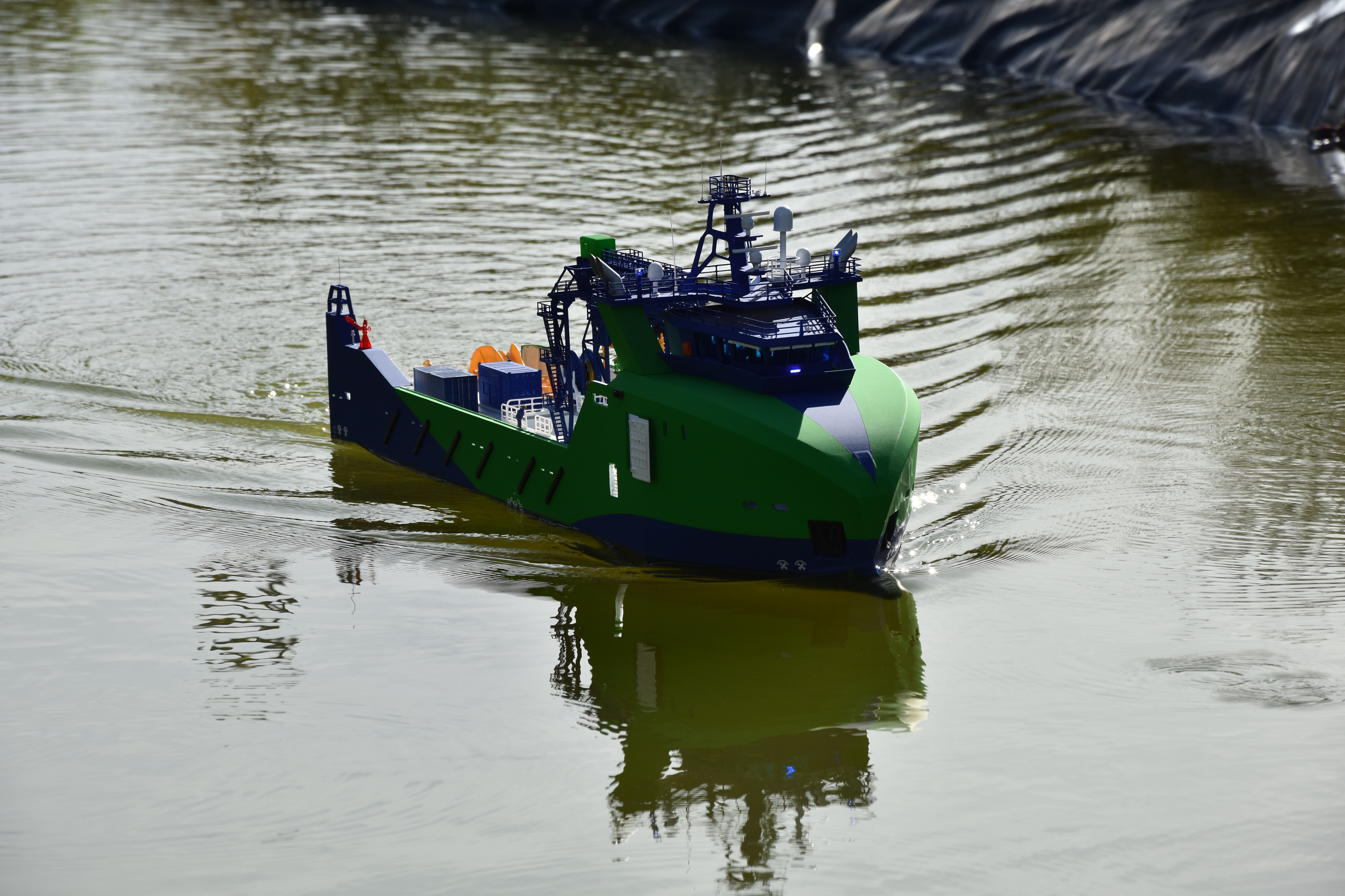Diving support vessel 3D print model_1