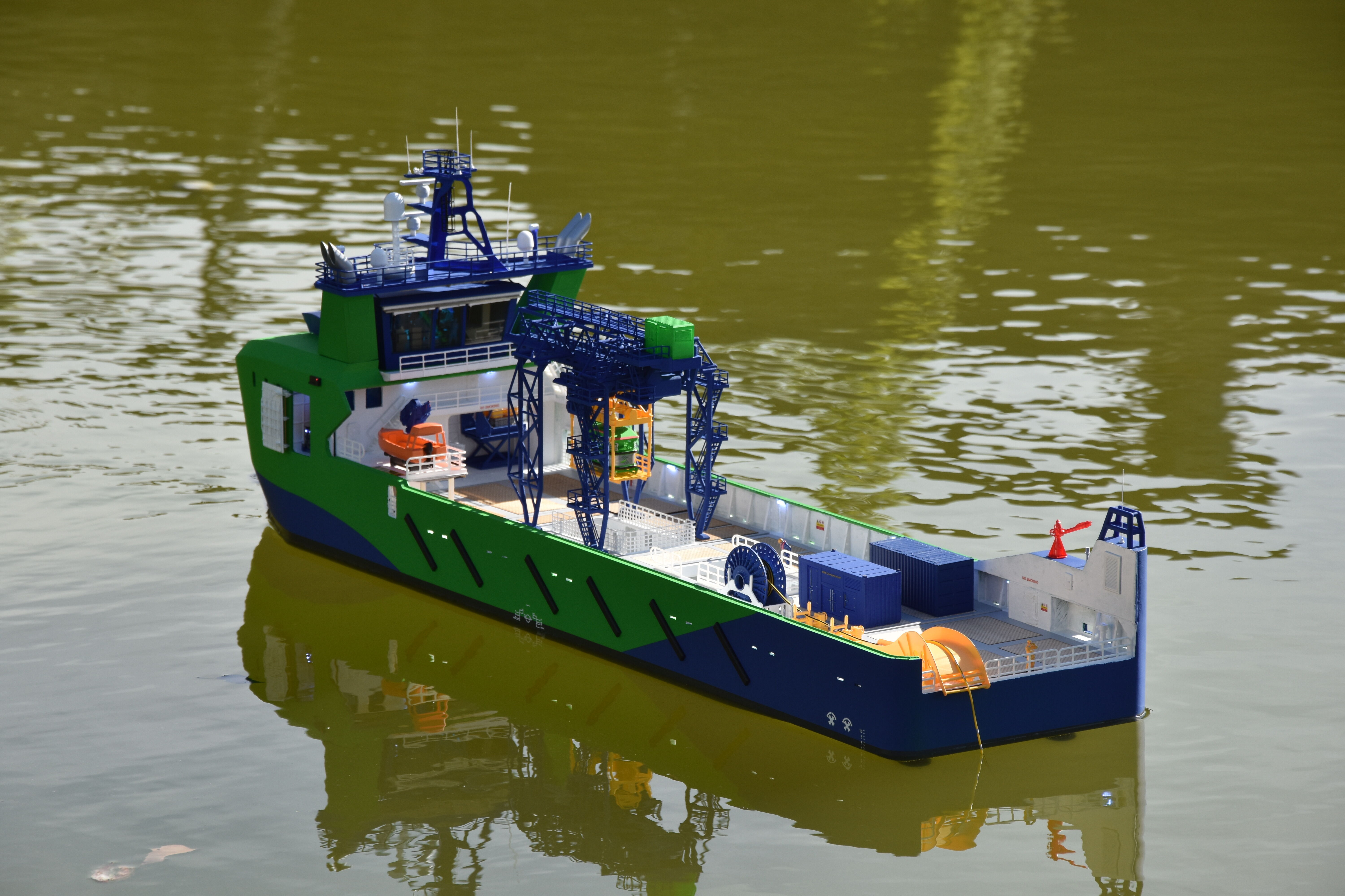 Diving support vessel 3D print model_4