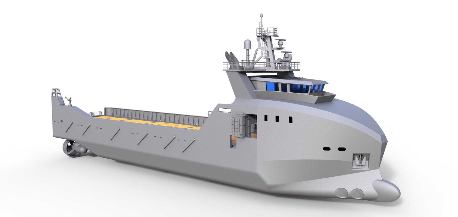 Diving support vessel 3D print model_6