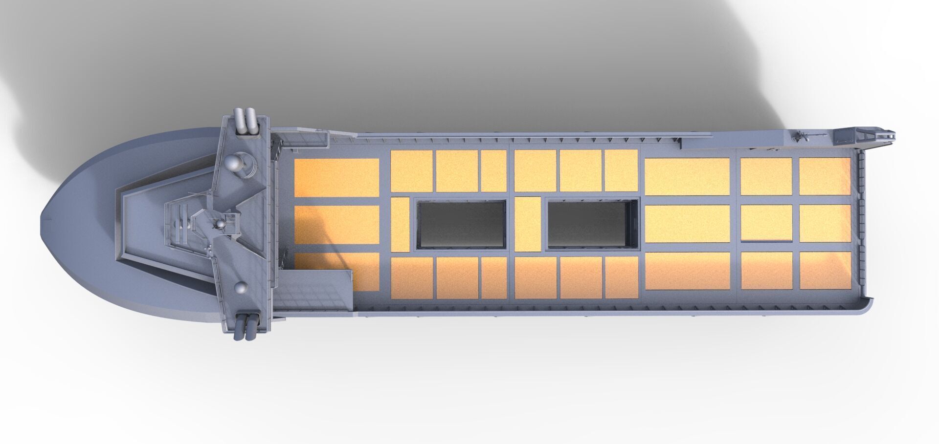 Diving support vessel 3D print model_11