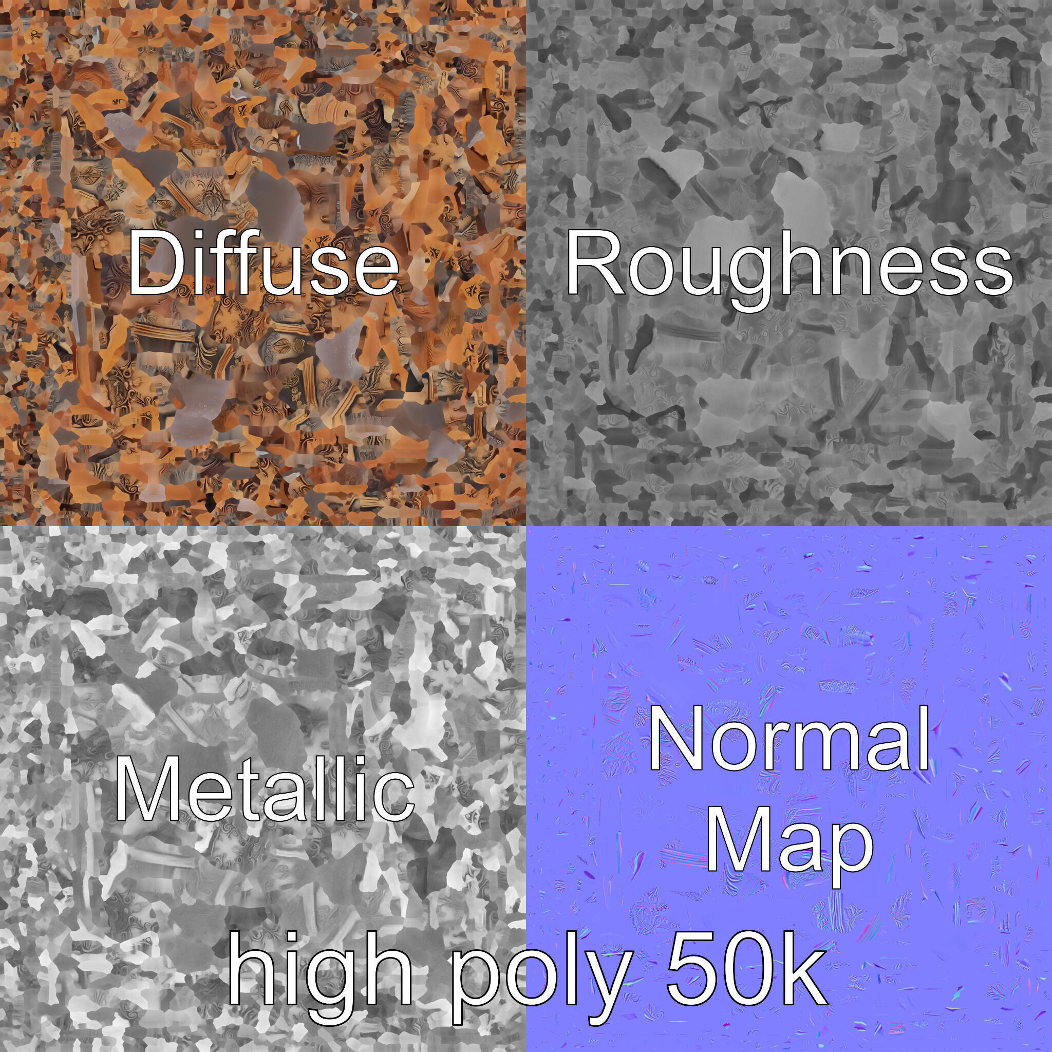 Exquisite Magical Coffer model pack Low-poly 3D model_3