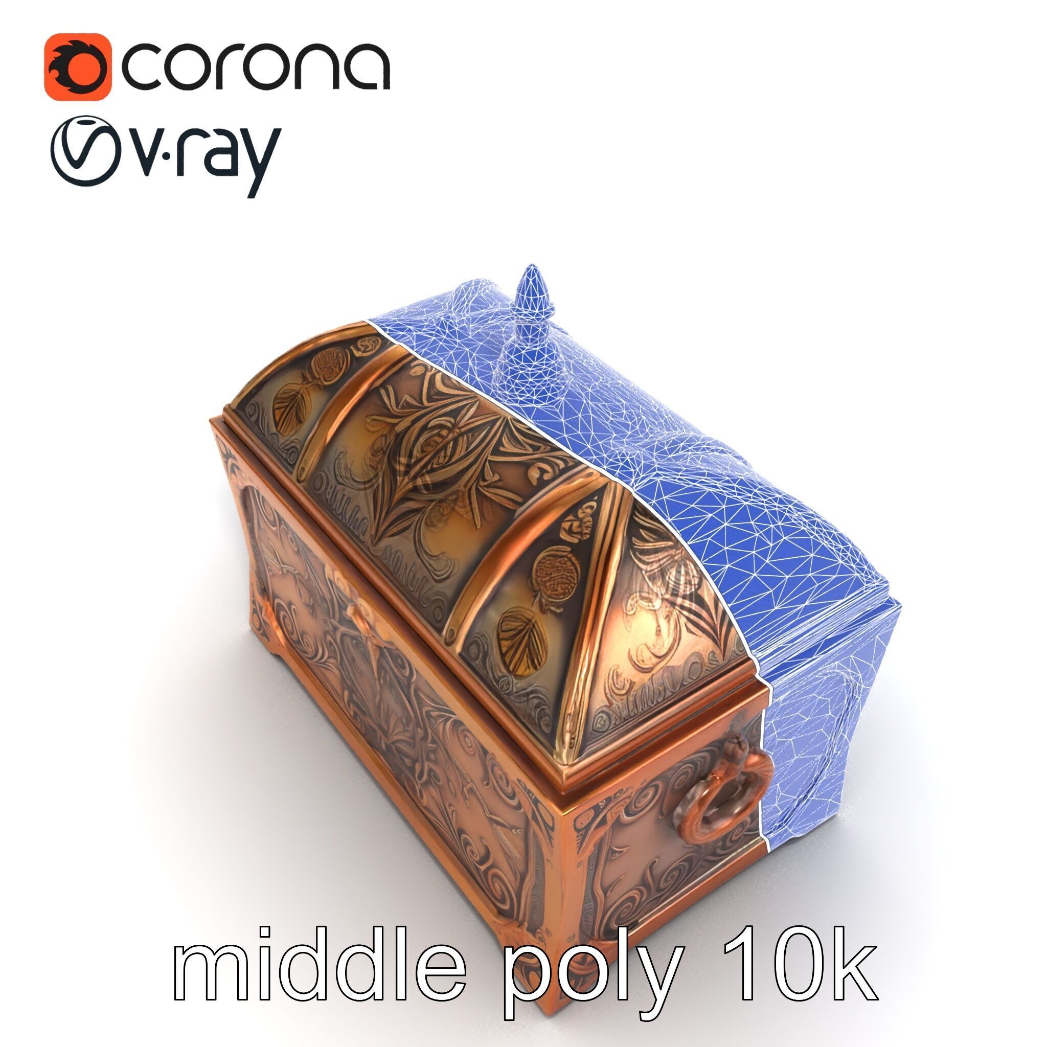 Exquisite Magical Coffer model pack Low-poly 3D model_27
