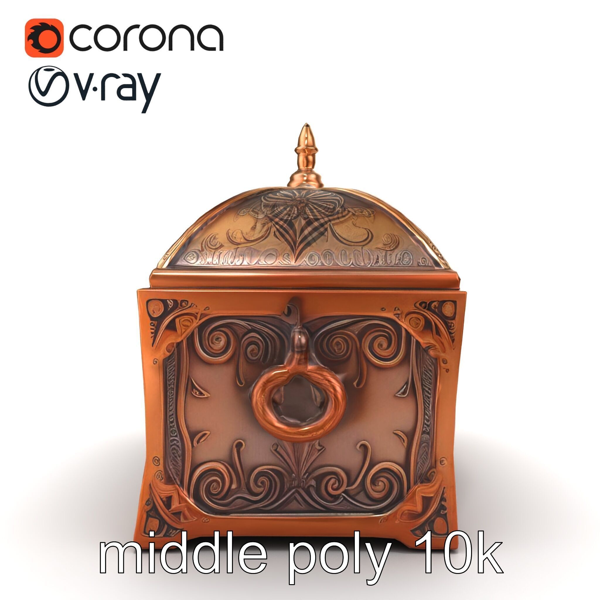 Exquisite Magical Coffer model pack Low-poly 3D model_30