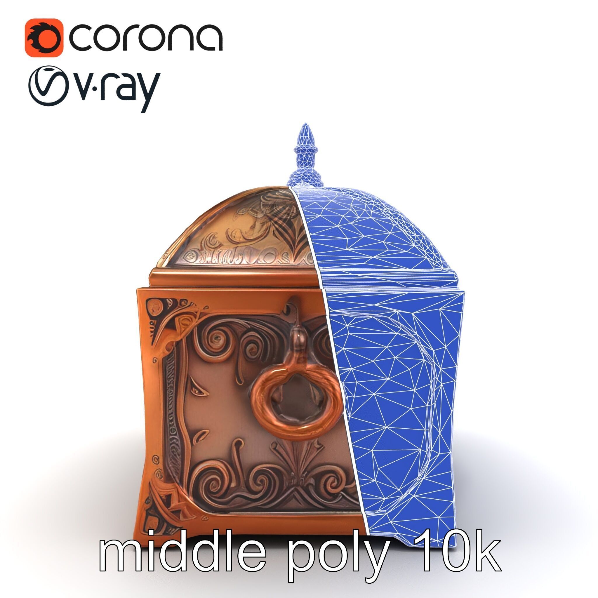 Exquisite Magical Coffer model pack Low-poly 3D model_29
