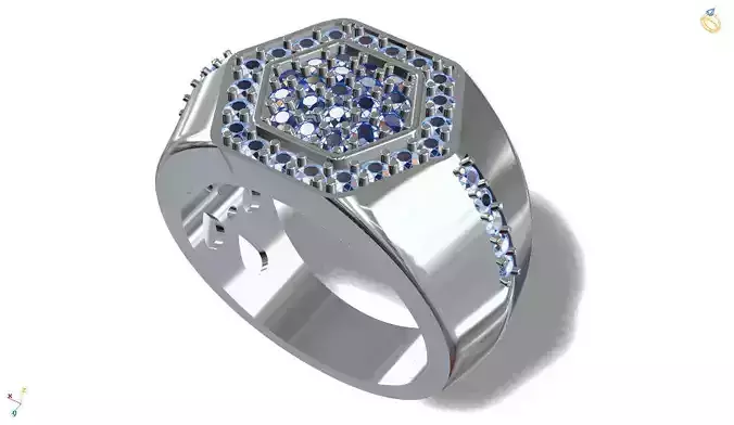Mens flat jewelry ring