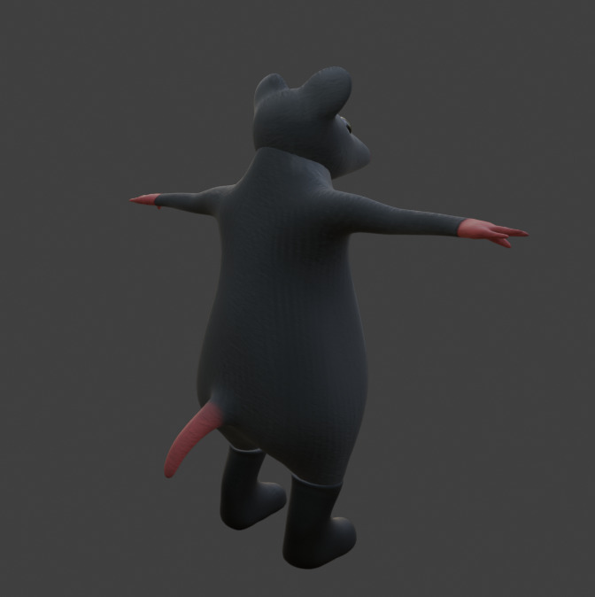 Milton Rat TIKTOK Meme Low-poly 3D model_1