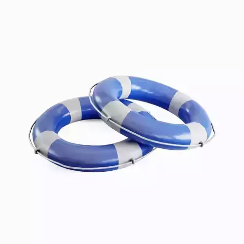 Lifebuoy 05 Low-poly 3D model