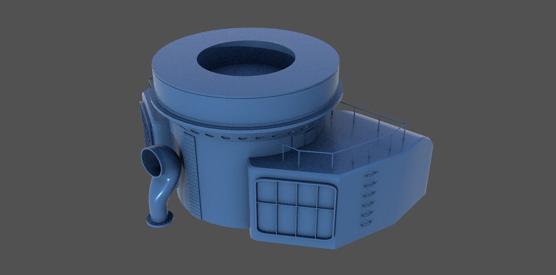 Nendo Shiki stern barbette - Commercial license - 1-100 scale 3D print model_1