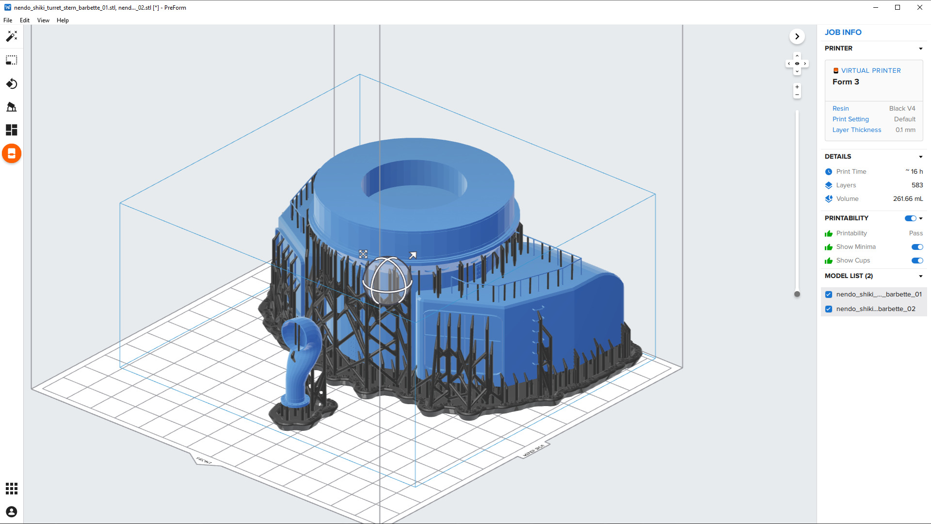 Nendo Shiki stern barbette - Commercial license - 1-100 scale 3D print model_5