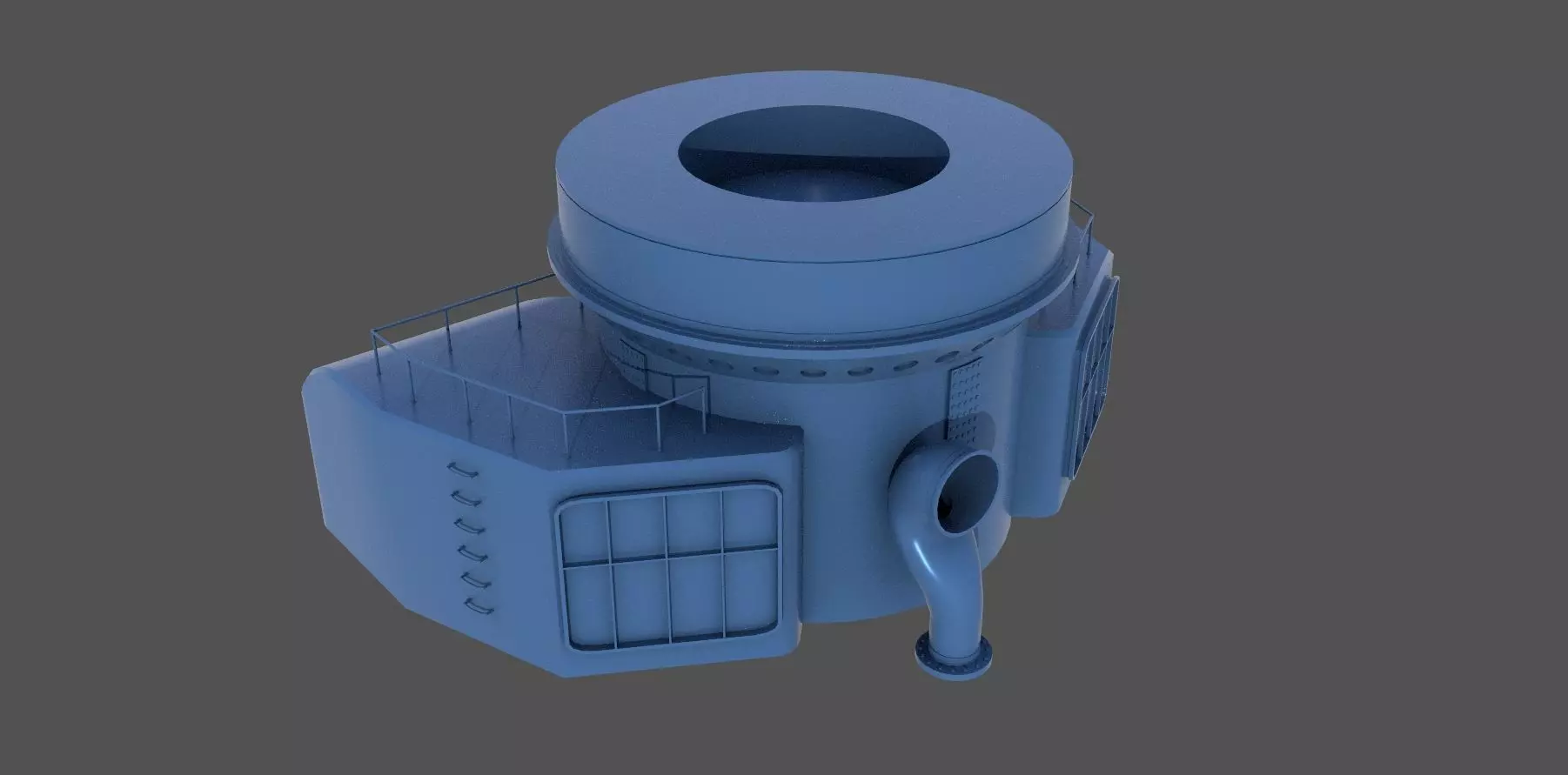 Nendo Shiki stern barbette - Commercial license - 1-100 scale 3D print model_0