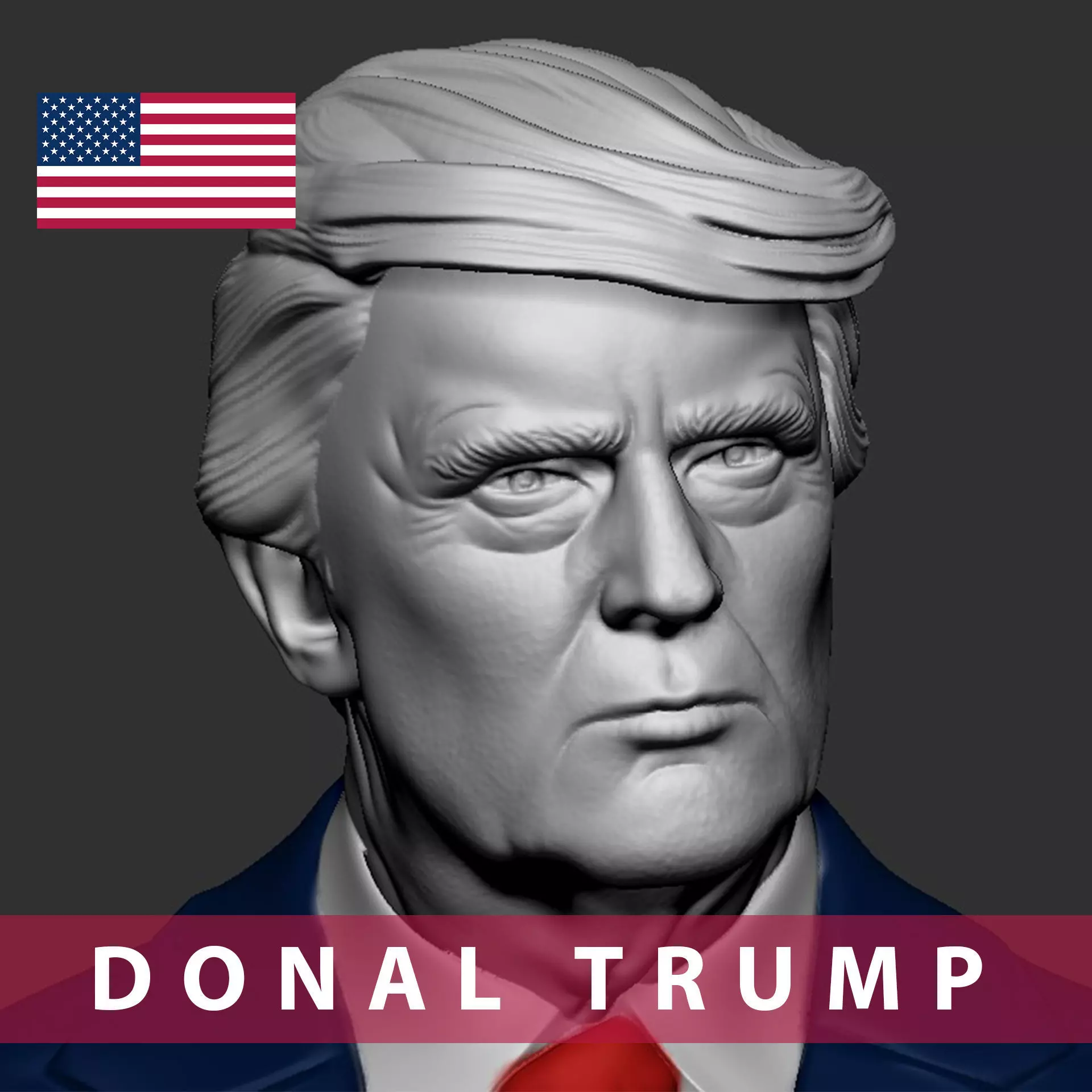 Donald Trump 3d print 3D print model_0