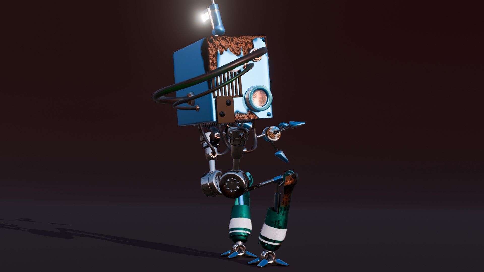 Robot TV 3D model_3