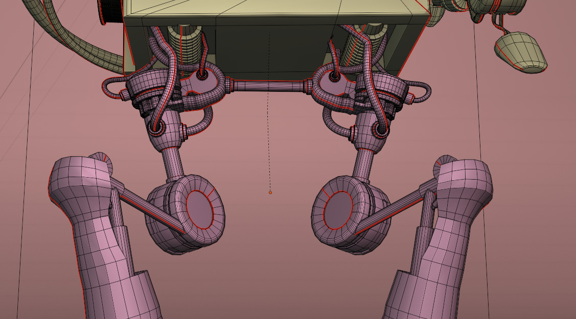 Robot TV 3D model_10