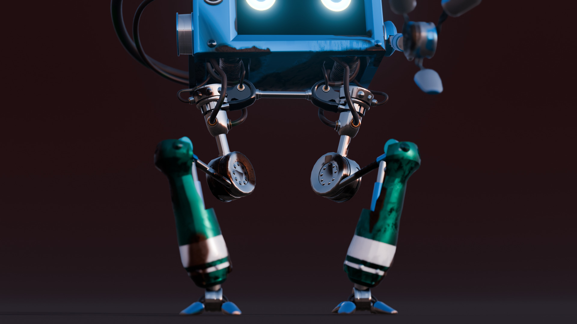 Robot TV 3D model_1