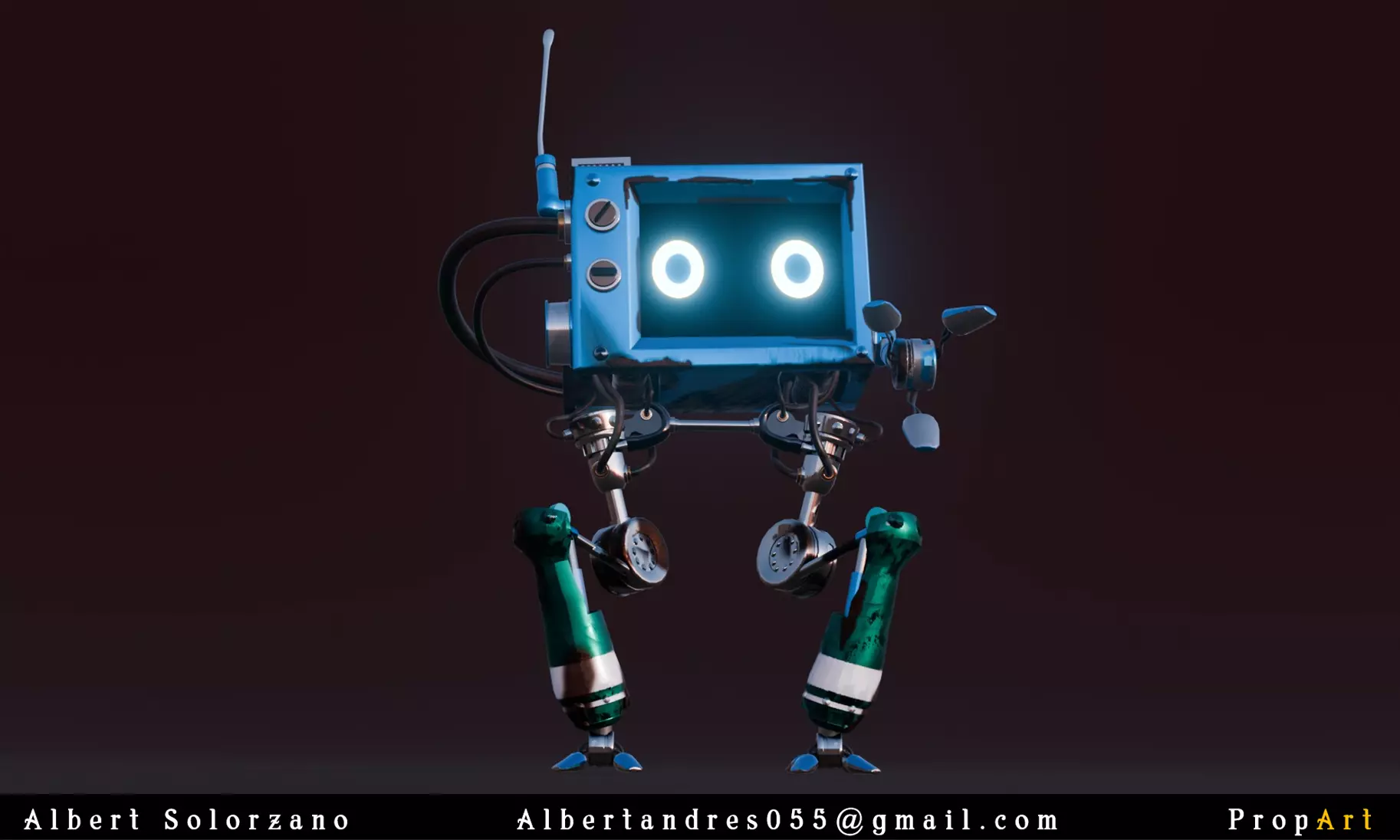 Robot TV 3D model_0
