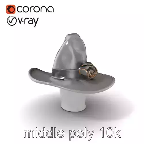 Charming Witchs Hat Sculpture model pack Low-poly 3D model