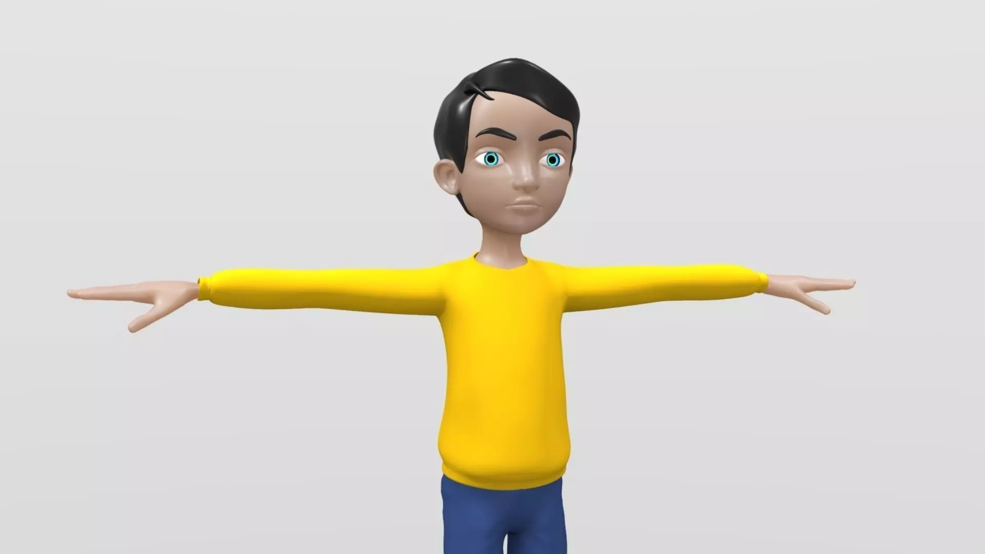 characer rigged Low-poly 3D model_0
