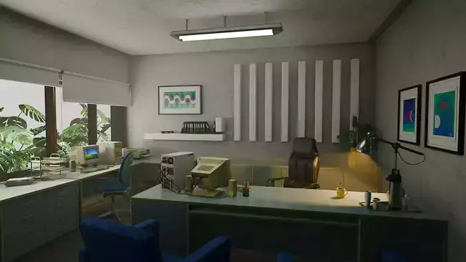 Office from 2000s 3D Model Collection