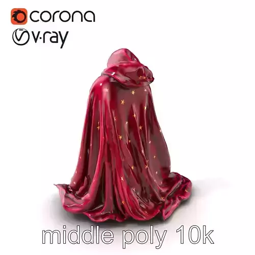 Enchanted Wizard Cloak Velvet Model Pack