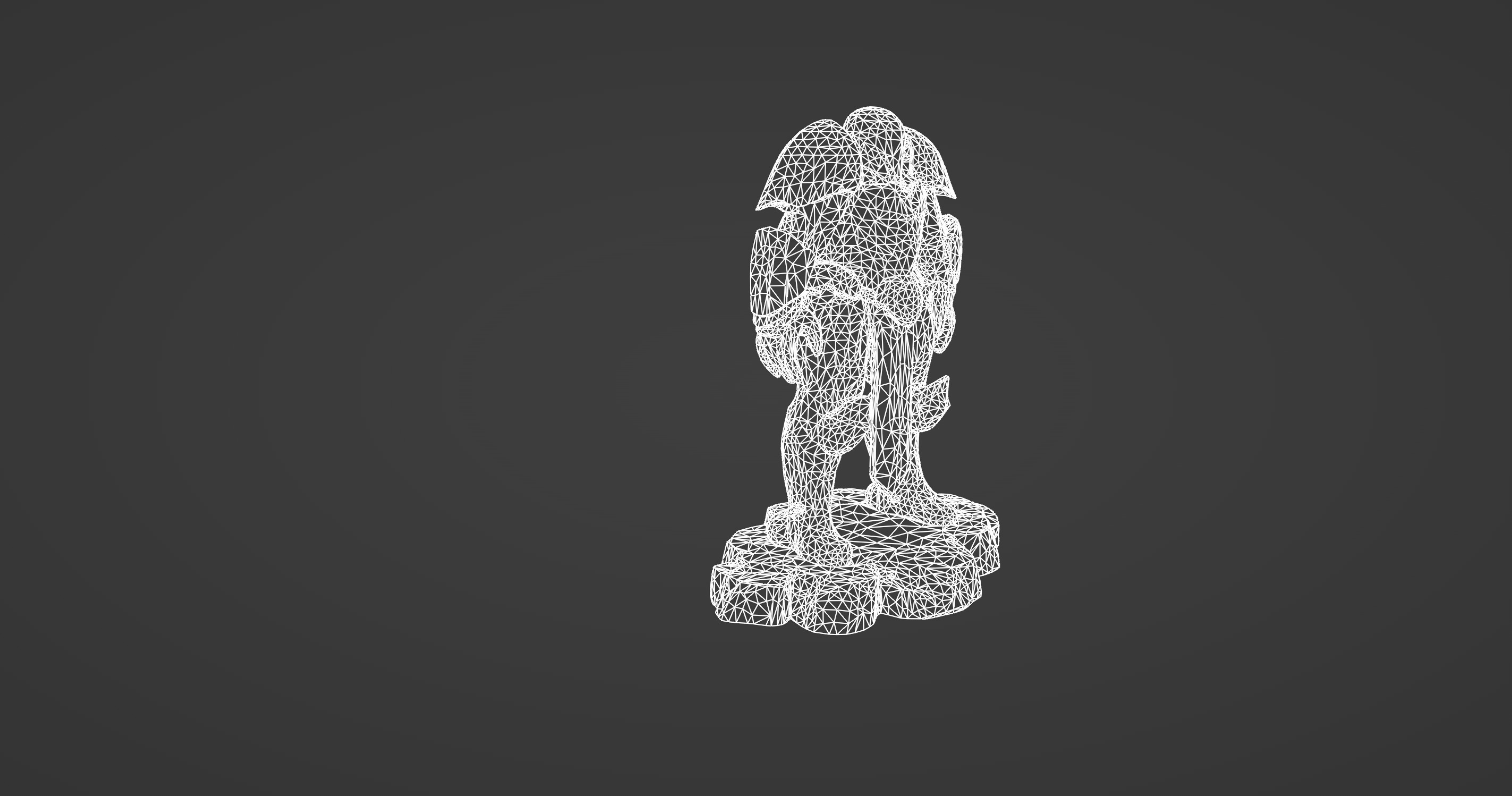 Ancient Guardian Stone Statue 3D model_11